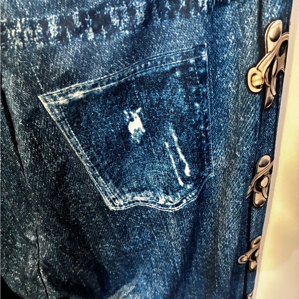 New! Corset Lace Faux Denim 2-Piece Set – Size 6 Medium – NWT - Picture 16 of 16